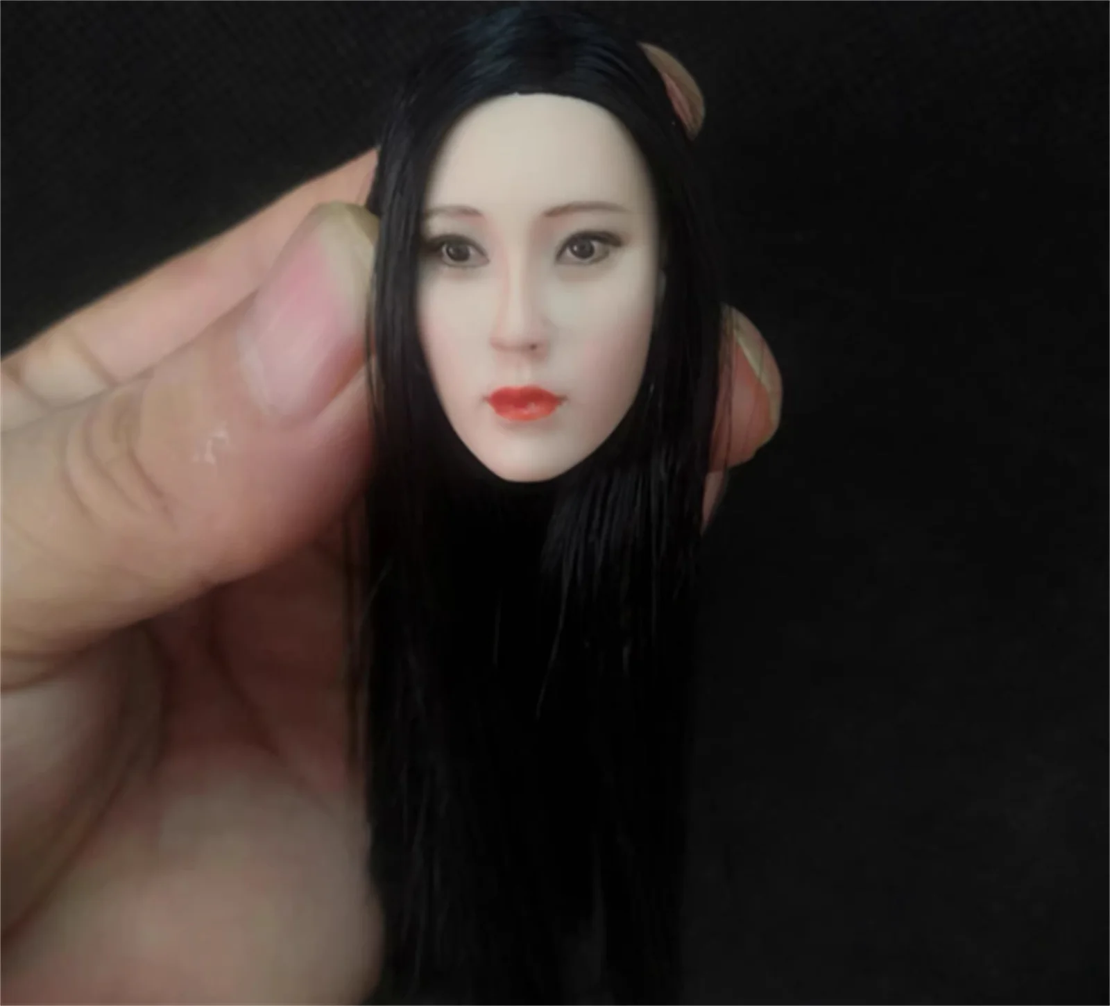 

1/6 Female Head Beauty Sculpt Long Hair South Korea Expression Toy For 12inch PH TBL Action Figure Soldier Body Hobbies Toys