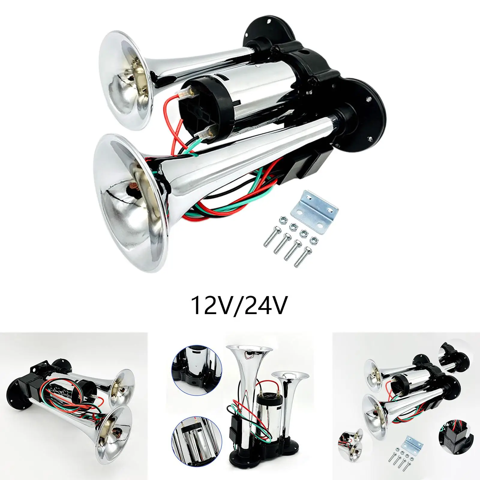 Kit Electric Air Horns Para Veículos, Premium Para Veículos, Suvs, Van Navio