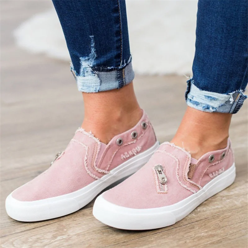 Slip-On Loafers Casual Shoes for Women Spring Autumn Ladies Flats Breathable Shoe Solid Color Round Toe Outdoor Chaussure Femme image 5