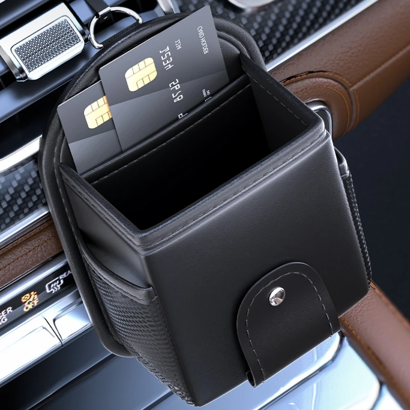 

Сумка для хранения вентиляционного отверстия автомобиля, автомобильное зарядное устройство для телефона, держатель для удостоверения личности, двухслойная сумка для хранения, сумка для хранения чехла для очков