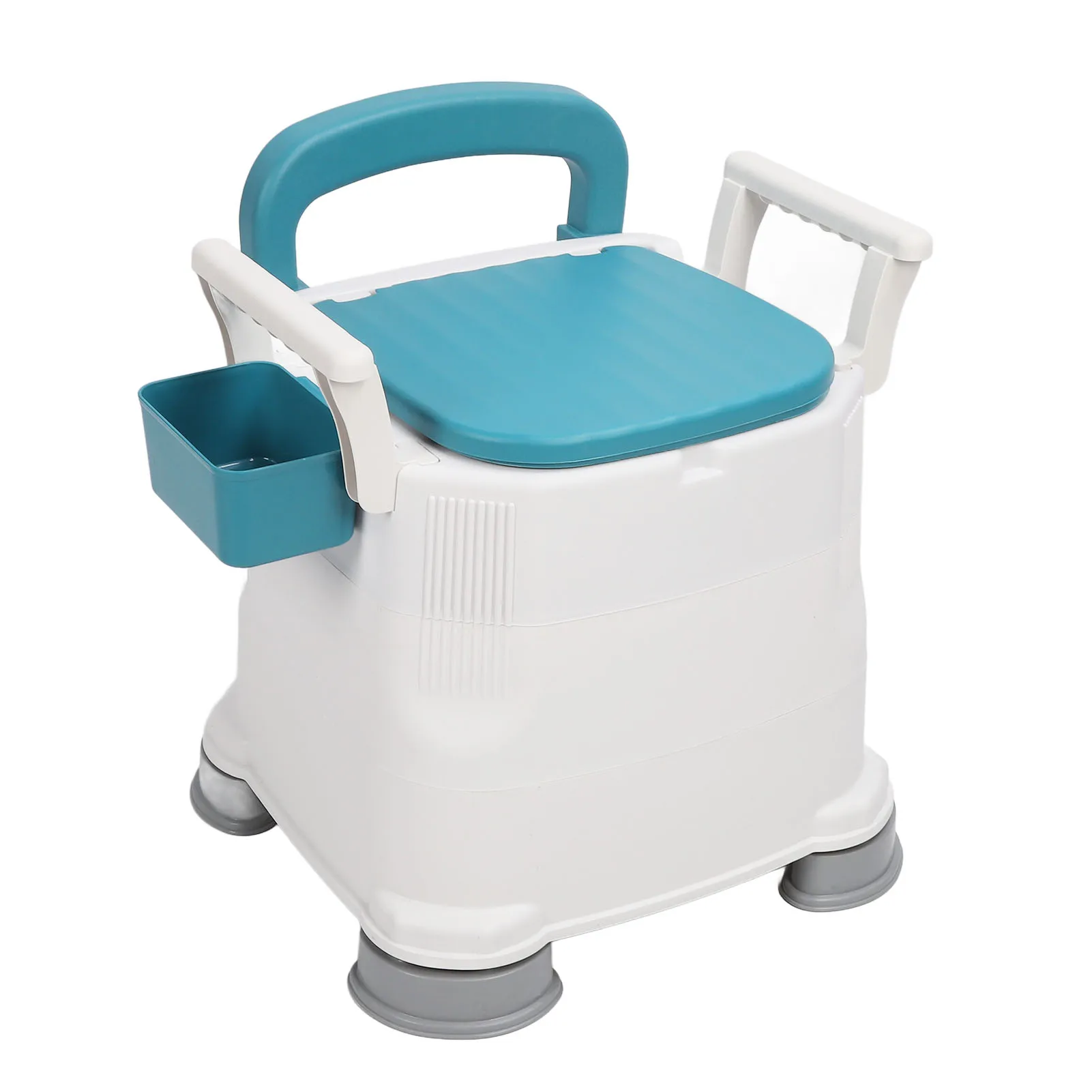 Bedside Commode Toilet Sealing Cover Adjust Height Widen Armrest Portable Toilet Chair Prevent Slip Detachable for Bedroom