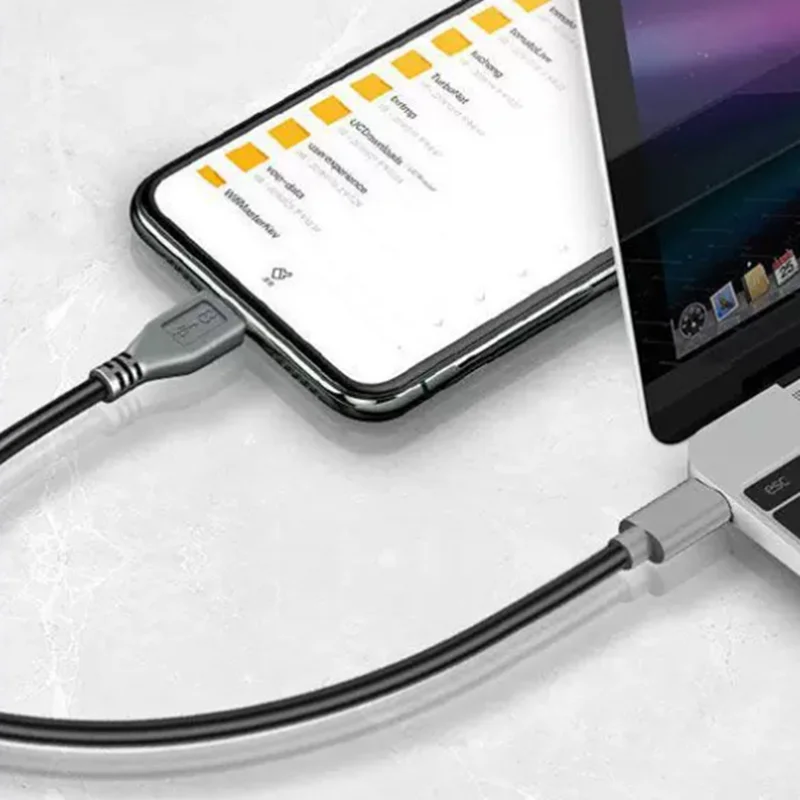 OTG Lead Data Cable 1M Right Angle Type-c To Mini To Micro 5 p To Printer Scanner Mobile Phone Laptop