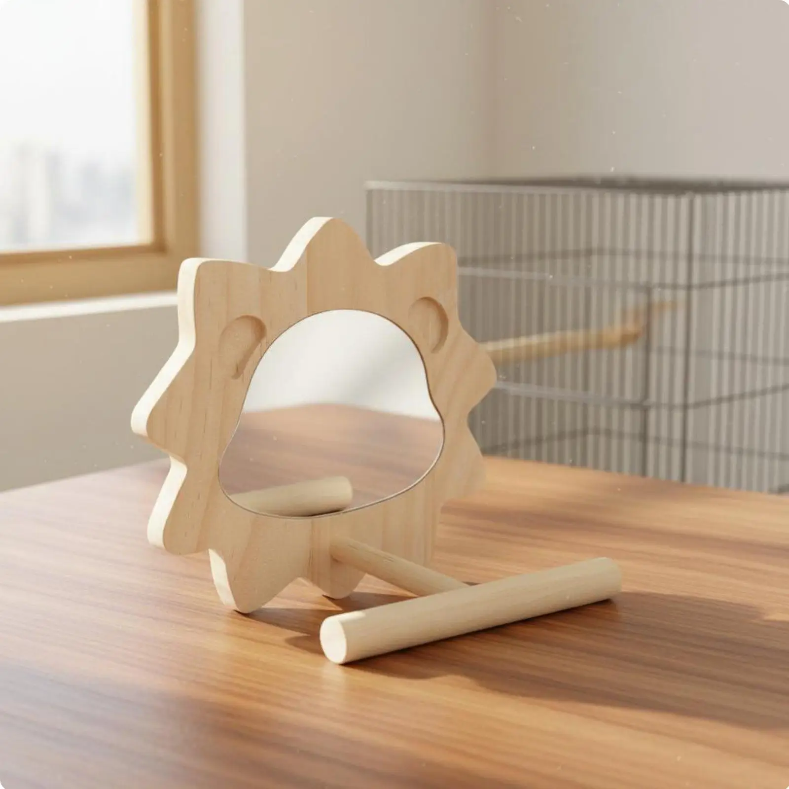 Wooden Bird Play Cloud Parrot Swing Perch Toy for Cage Interactive Climbing Exercise Fun Small Parrot Aviary Accessory