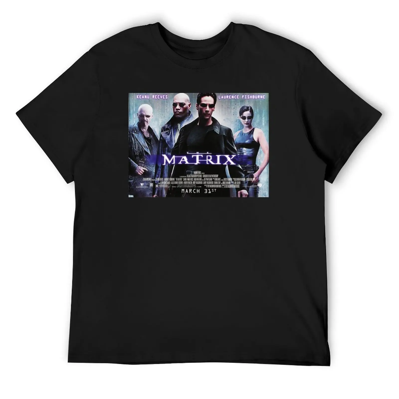 Matrix Poster Wide T-Shirt man clothes customizeds cotton t shirt men