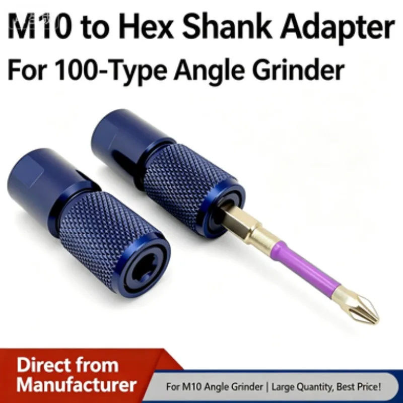Multi-function conversion head, 6.35 angle grinder hand electric drill, hexagon changer quick release self-locking.