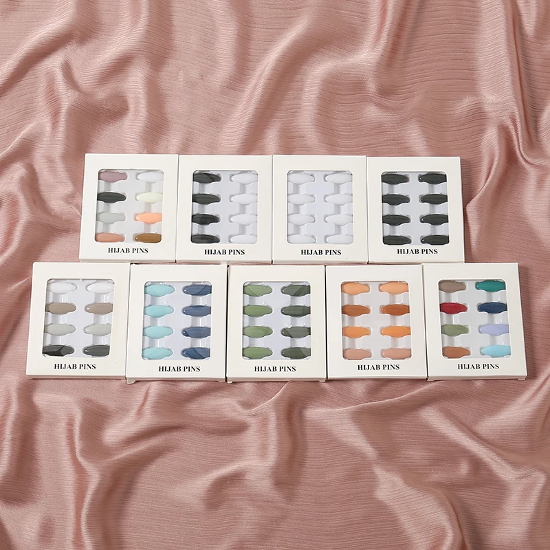 8 قطعة/الحزمة دبابيس الحجاب البلاستيكية مقاطع السلامة بروش وشاح مسلم شالات الإكسسوارات