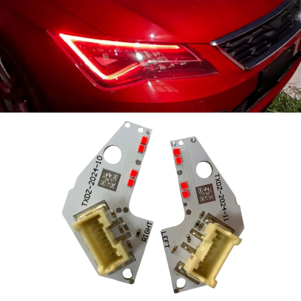 

Красно-желтые платы Angel Eye DRL для Seat Leon Leon ST FR Facelift Cupra, светодиодные фары DRL, дневные ходовые огни 5F 0941475 A