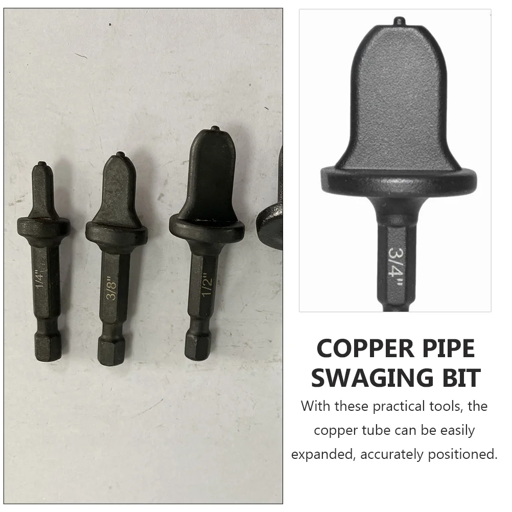 

5 Pcs Pipe Drill Bit Flaring Tool Set Swaging Accessories H Tools Portable Pipe Swaging Accessories