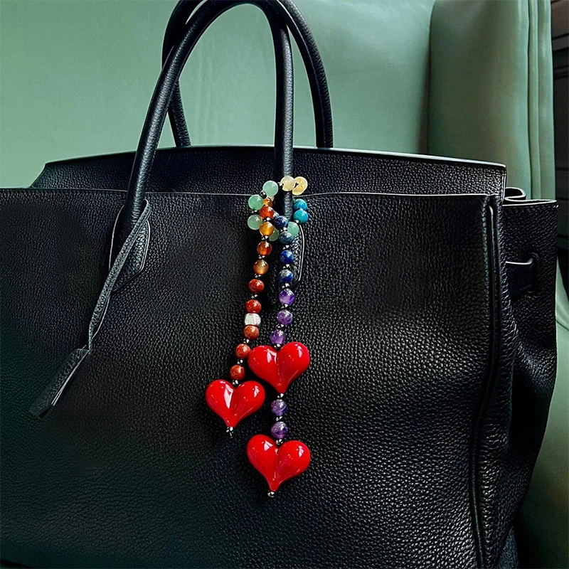 Luxury Love Y2K Bag Packaging Accessories Love Bag Amulet Fashion Love Bead Chain Decoration Ornaments Women's Bag Ornaments