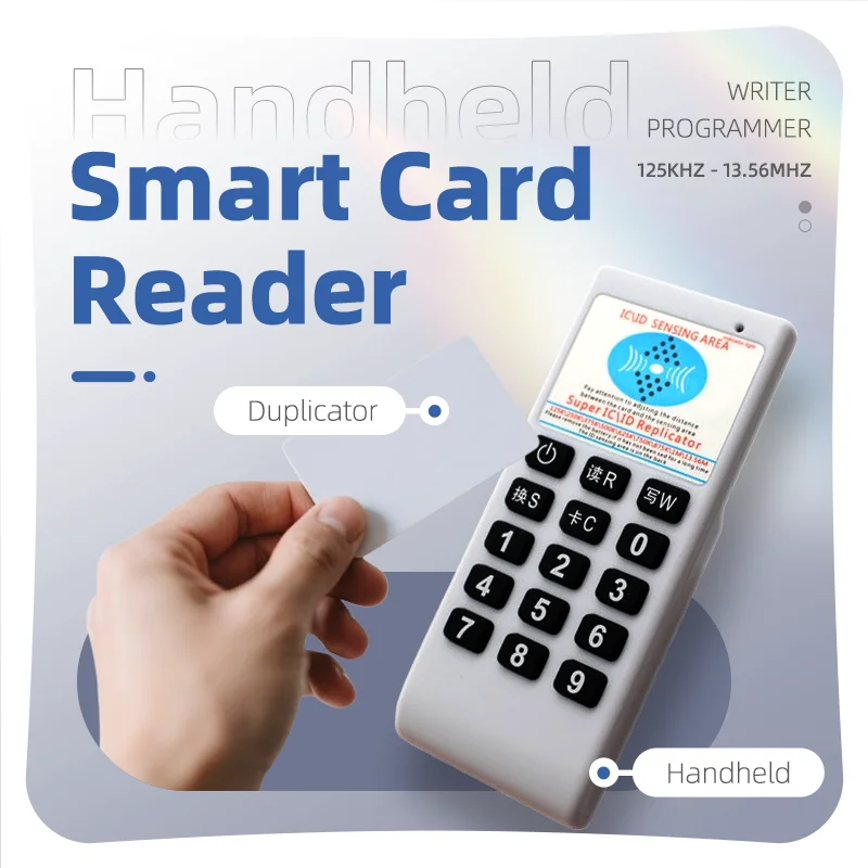 

Портативный частотный копировщик 125 кГц-13,56 МГц, дубликатор RFID NFC IC карт | Программатор IC/ID-карт и портативный считыватель смарт-карт