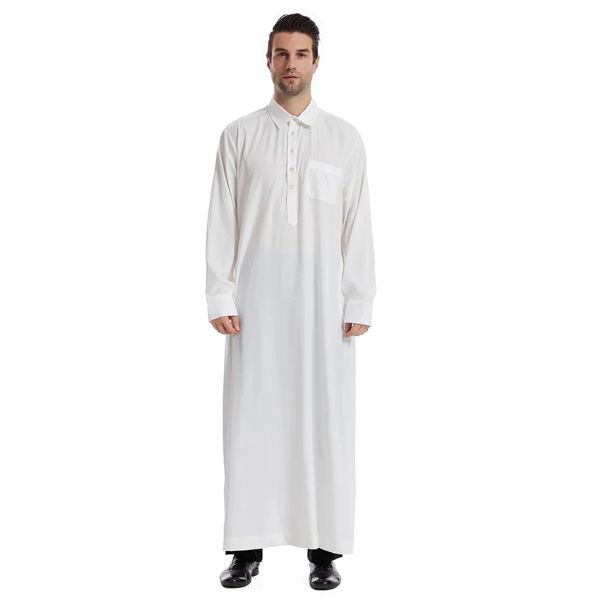 Men's Arabic Thawb Traditional Robe - Loose Fit Design | Classic Islamic Thobe for Men - Ideal for Ramadan, Eid & Festivals