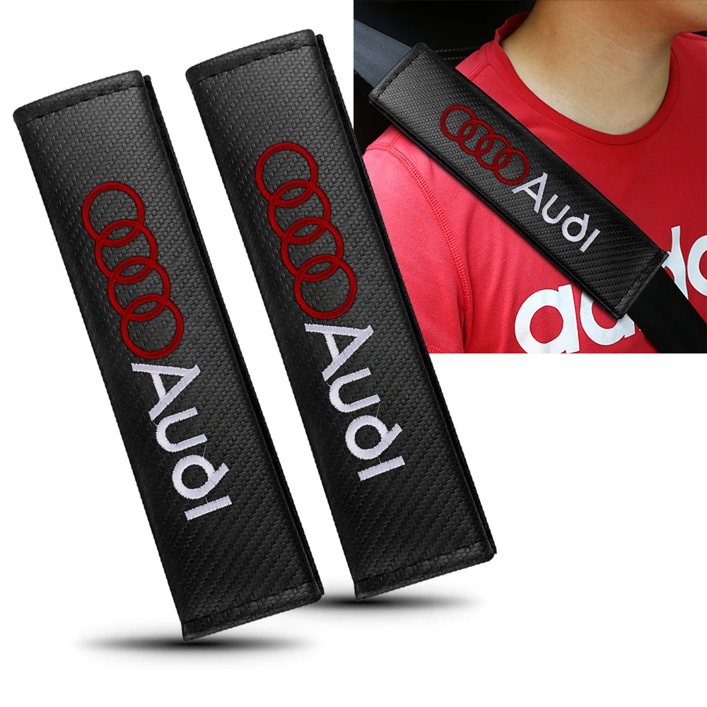 

1/2Pcs Car Styling Seat Belt Cover Leather Seatbelt Shoulder Strap Pad For Audi A1 A2 A3 A4 A5 A6 A7 A8 Q5 Q7 C8 S Quyttro Sline