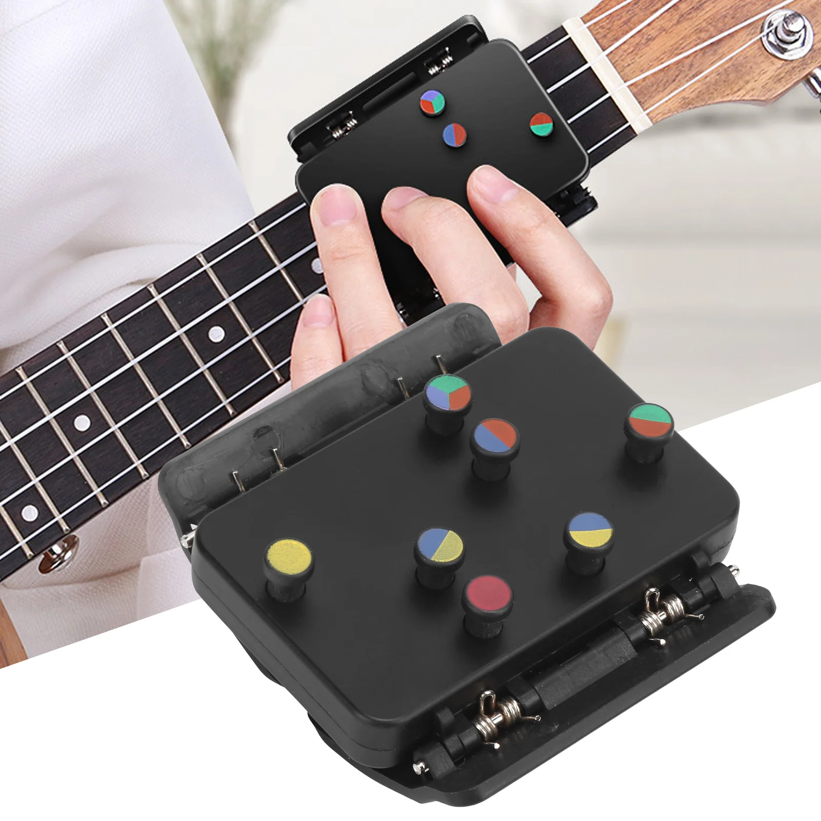 Ukulele Aid Black Chord Assisted Learning Tools Practice Assistant Accessories for Beginners