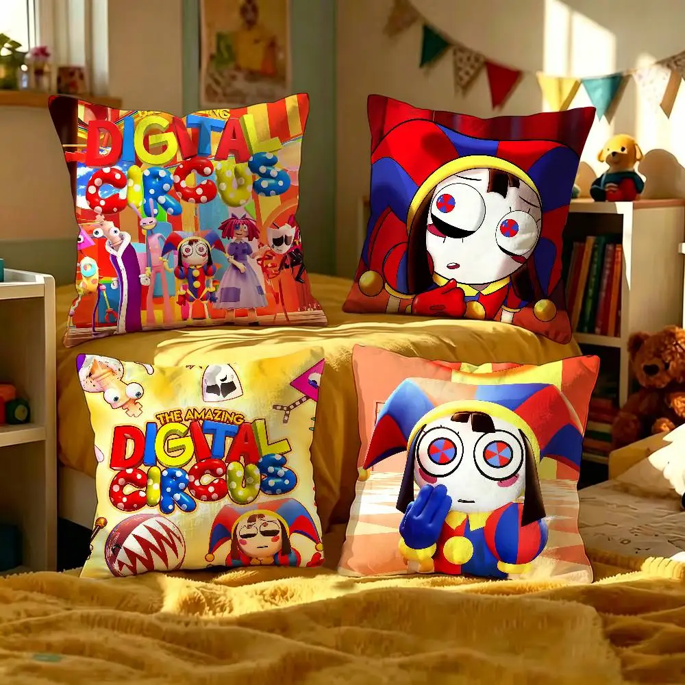 T-The A-Amazing D-Digital C-Circus Cushion Cover Pillow Cover Decor Pillowcase Printed Cushion Case for Couch