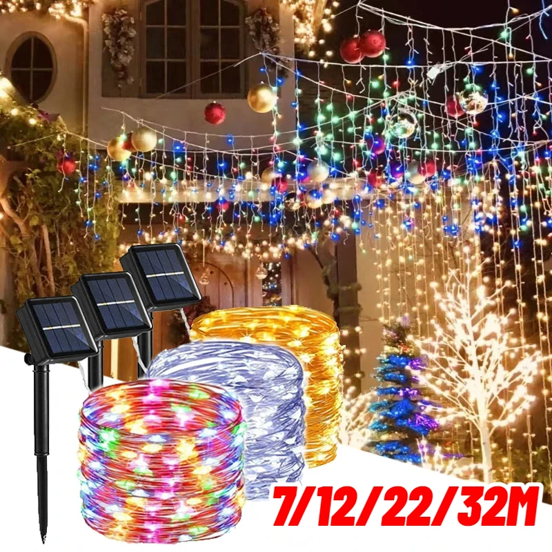 

50/100/200/300 Leds Solar Fairy Lights Outdoor Waterproof Garland String Light for Christmas New Year Party Yard Path Decoration