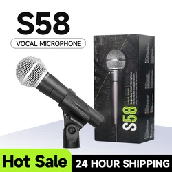 Micrófono dinámico S58 Pro XLR, estudio profesional y rendimiento en vivo, micrófono cardioide para voces, Podcasting y grabación