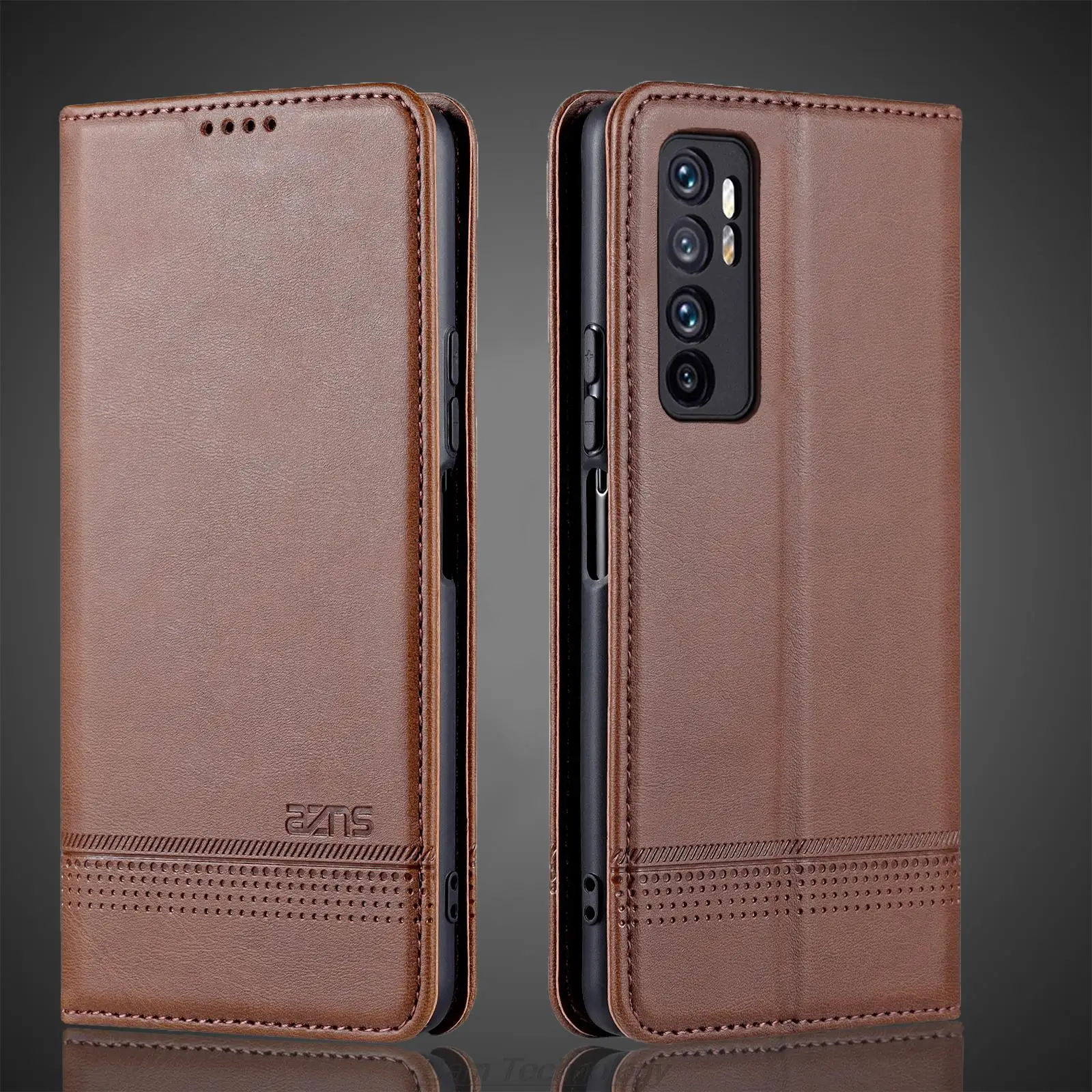 Funda de cuero de adsorción magnética de lujo para Xiaomi Mi Note 10 lite 6,47 \