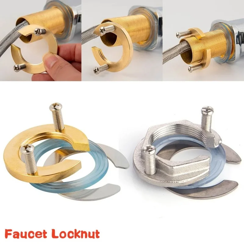 C tipo torneira locknut tampa de porca anti-afrouxamento kit de fixação de cozinha ferramenta de fixação de lavatório fixação circular arruela dispositivo elétrico