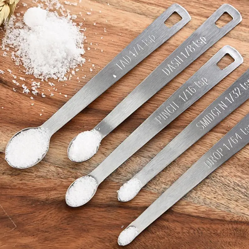 Multipurpose Small Measuring Spoons Set Stainless Steel Measuring Spoons Seasoning Dry & Liquid Ingredients Spoon Kitchen Tools