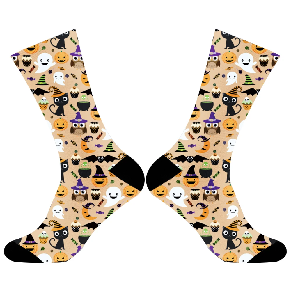 2024 neue Sommer dünne atmungsaktive Blumen Vögel Kunst Katze Tier druck Harajuku lange Baumwolle transparente Socken