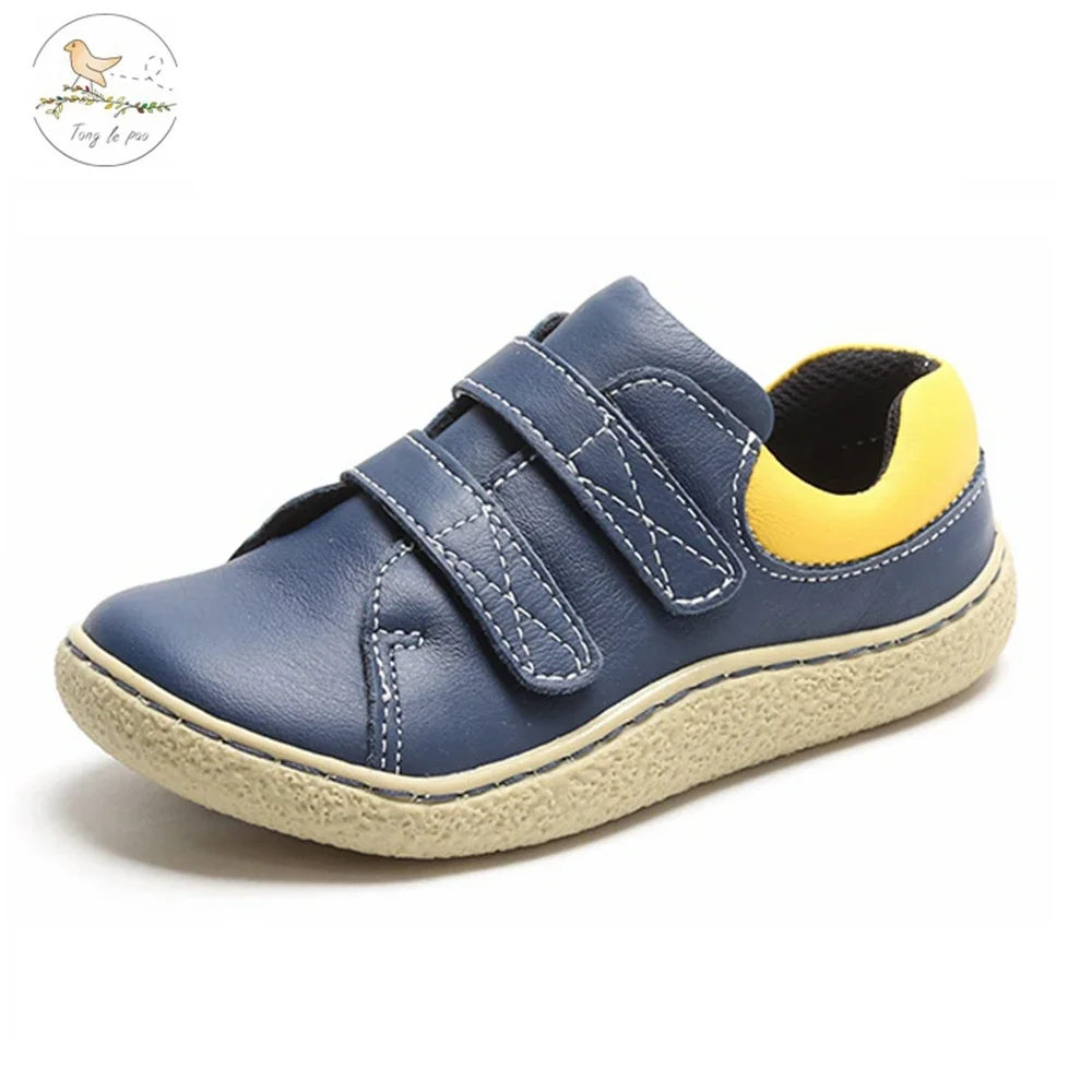 TONGLEPAO-zapatos de piel sintética para niños, mocasines antideslizantes, sólidos, para primavera y otoño