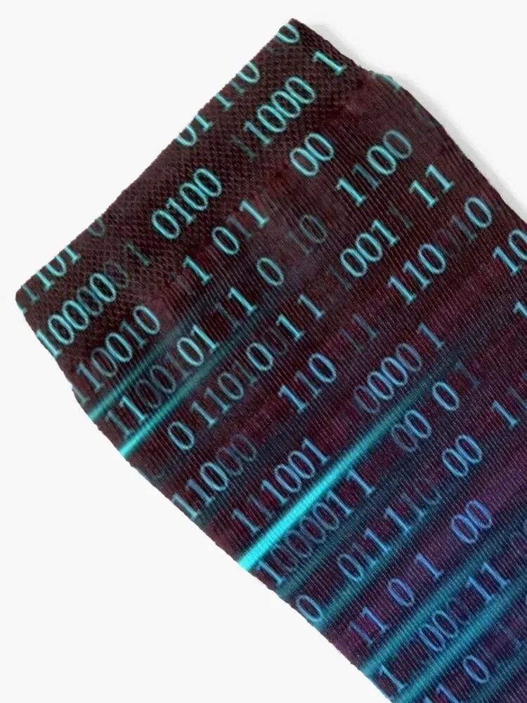 Binary computer code. Socks cool floor Socks Men's Women's