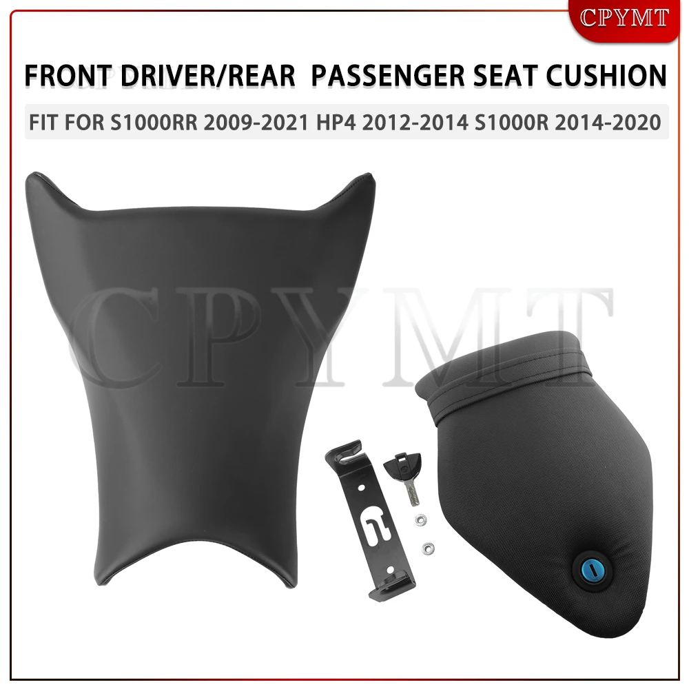 

Motorcycle Front Driver Rider Seat + Rear Passenger Seat Cushion Fit For S1000 RR 2009-2011 2010 HP4 2012-2014 S1000R 2014-2020