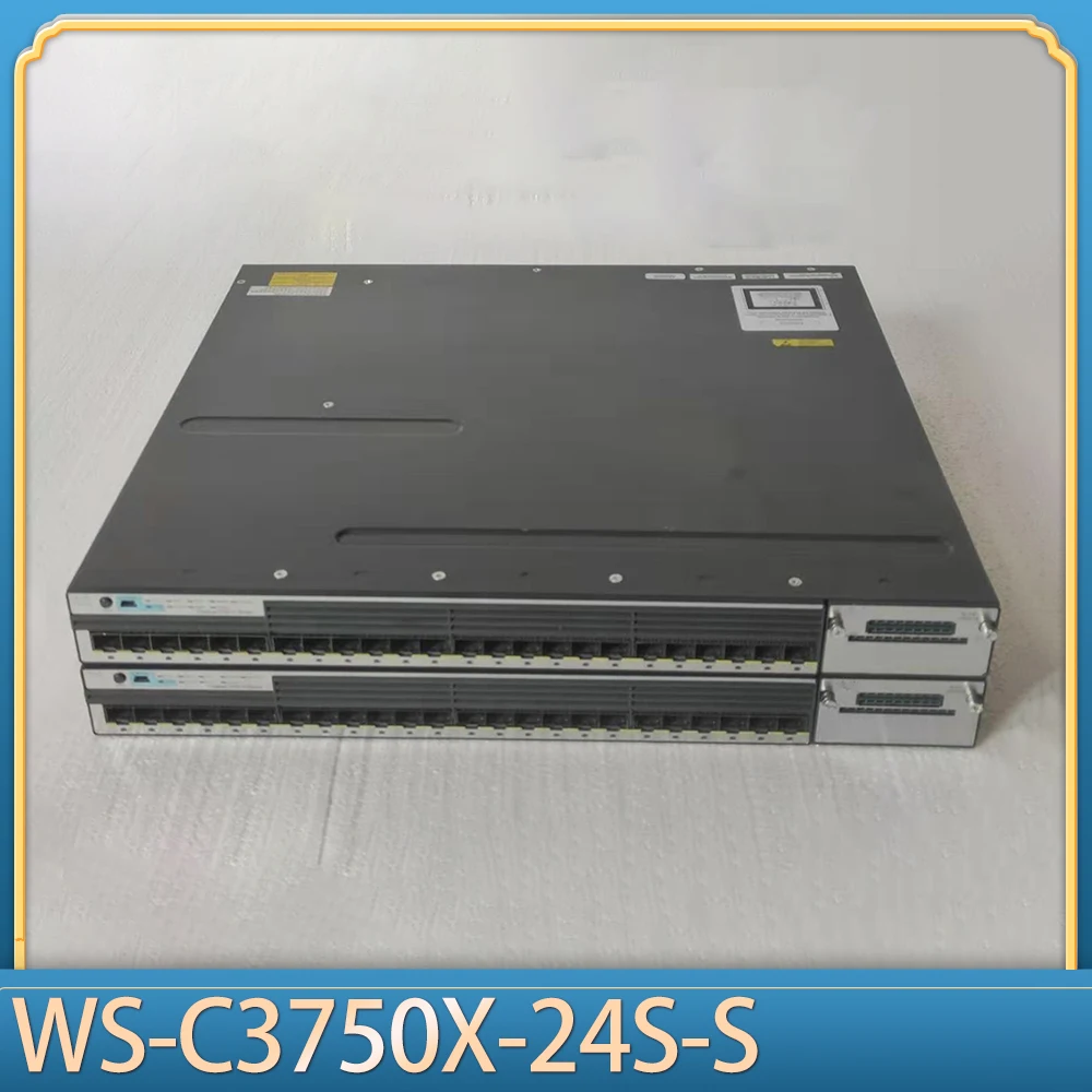 1pcs For Cisco 24 Port Gigabit SFP Optical Port Switch Stack Provides Quality WS-C3750X-24S-S