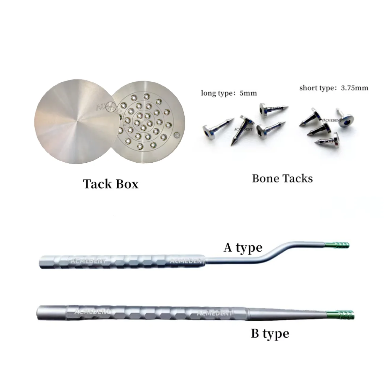 Dental Bone Tack Pins Membrane Fixation Applicator GBR Hole Guide Dispenser