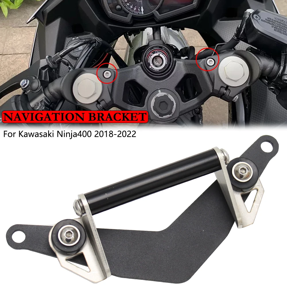GPS Navigation Halterung Fit Für Kawasaki Ninja 400 Ninja400 2018-2022 Motorrad Navigieren Unterstützung Drahtlose Lade Telefon Halter