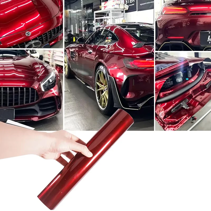 

PET 30/50M Paint Metal Liquid Dragon Blood Red Changing Film Self-adhesive Vinyl Sticker DIY Waterproof Sticker For Ghibi/S/SQ4