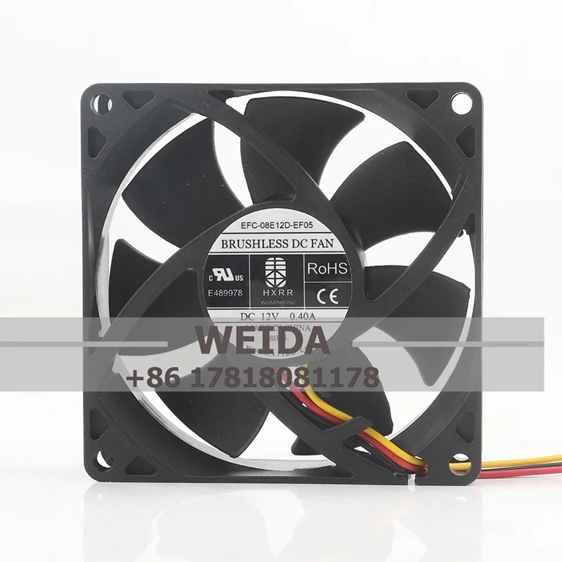 

Оригинальный DWPH 24 В 48 В постоянного тока 12 В 0,40 А AC EC 8025 80X80X25 мм 8 см переключатель преобразователя частоты трехпроводной EFC-08E12D-EF05 охлаждающий вентилятор