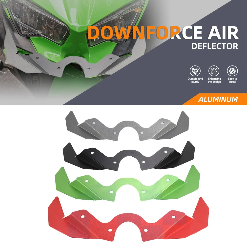 

Downforce Air Deflector For Kawasaki Ninja400 Ninja 400 2018 2019 2020 2021 Motorcycle Front Fender Decoration 2022 2023 2024