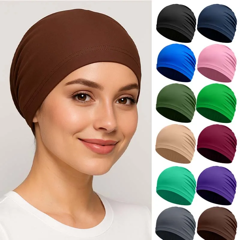 

Outdoor Sports Quick-Drying Sun Protection Head Cap Polyester Ice Silk Hat Solid Color No Pressure Marks Breathable Cycling Cap