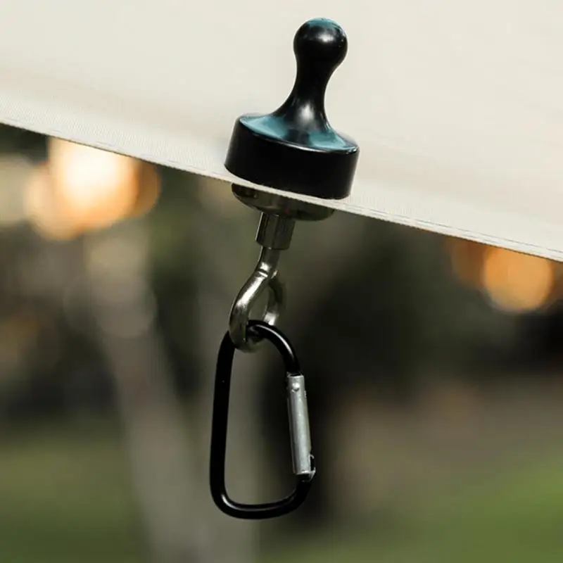 Magnetic Hook For Tent Multiuses Earth Magnets With Hook Heavy Duty Outdoor Tent Canopy Carabiner For Camping Tent Garage