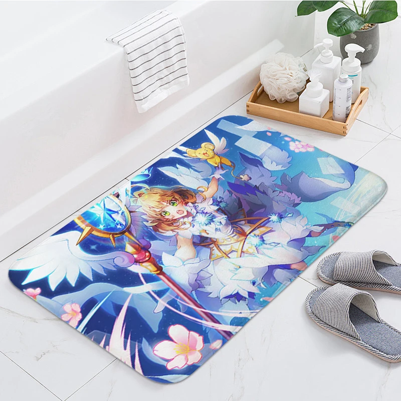 Bath Mat D-Sakura Card Captor Entrance Door Doormat Bedroom Rug Interior Home Decor Items Balcony Hallway Room Floor Carpet