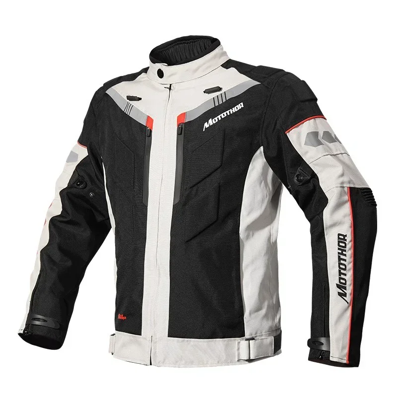 Four Seasons Motorcycle Jacket Set Summer Waterproof Motorcycle Travel Racing Wear  Protection Configuration Protective Gear