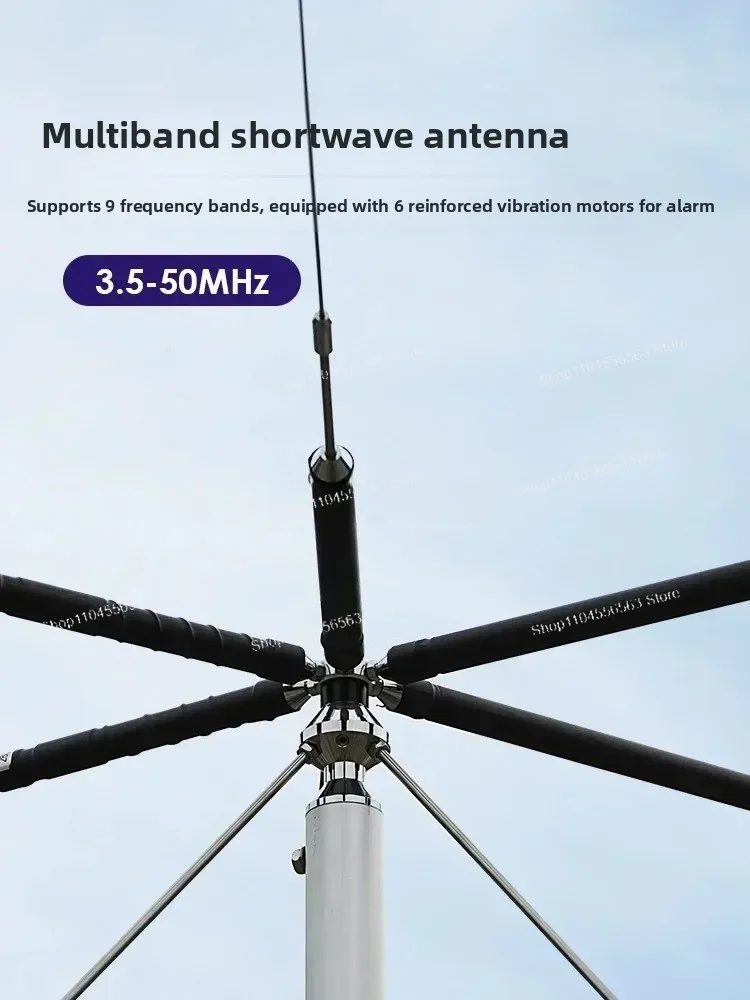 "هوائي ثنائي القطب HFC-6S HF - هوائي قاعدة متعدد الموجات بتردد 3.5-50 ميجاهرتز" #4