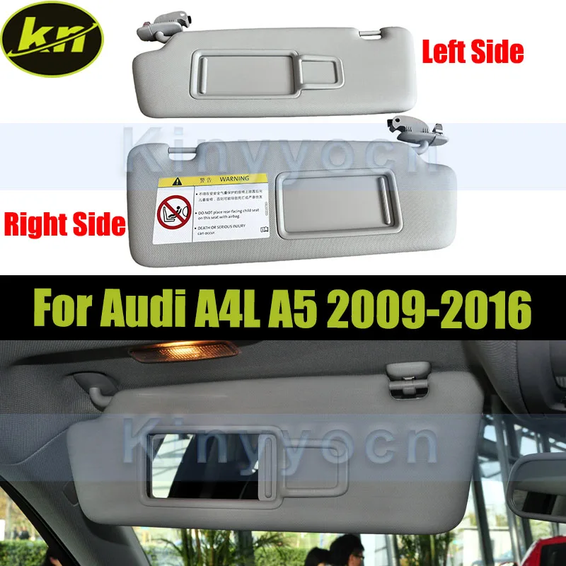 

Grey Car Inner Sun Visor For Audi A4L A5 2009-2016 Side Shade Sunvisor With Mirror Sunshade Cover Shade Sun Visor
