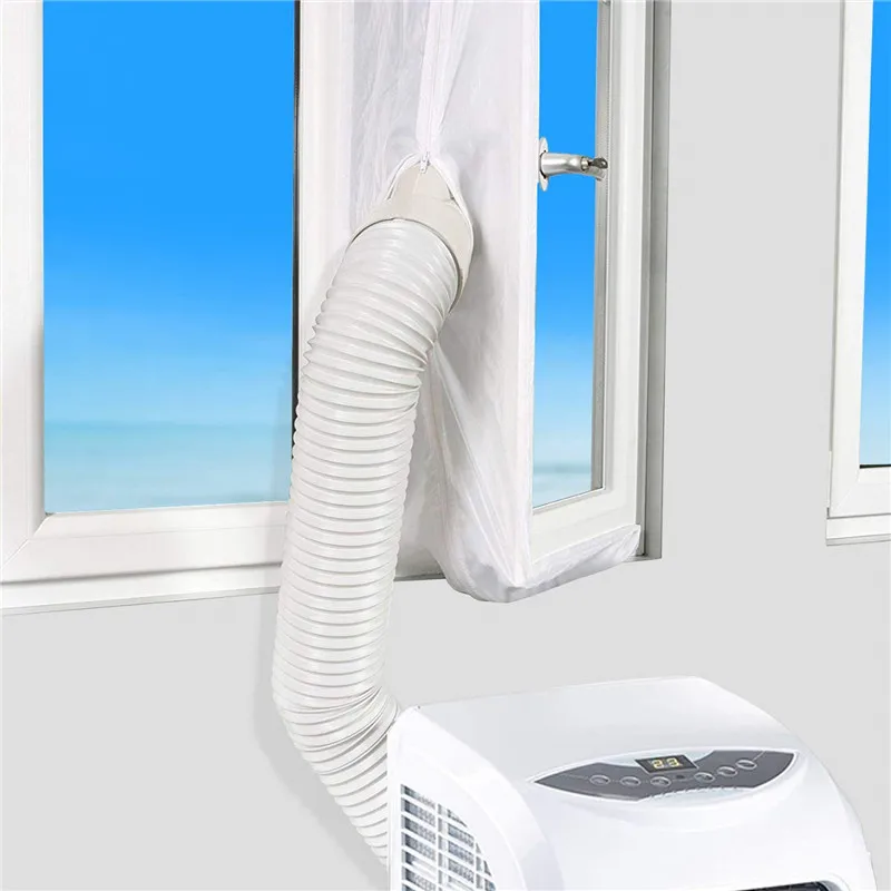 Portable Air Conditioner Window Seal Cloth 2 Holes Windproof Baffle Sliding Door Sealing Cover