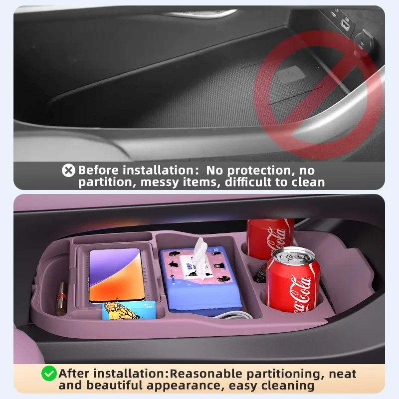 For NIO ET5 Touring 2025 2026 Storage Box Center Armrest Hidden Box Cup Holder Organizer Interior Accessories