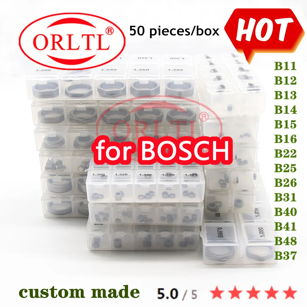 Orltl hot new b14 b15 b40 b26 b31 b48 Common-Rail-Injektor Einstell scheiben b41 b22 b25 b11 b12 b13 b16 für bosch 50pcs