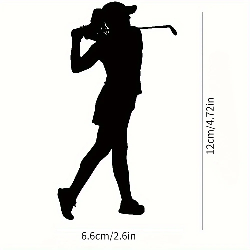 Waterproof Vinyl Sticker for Active Golfers - Women'S Golf Graphic - Rear Car Window Decal - Decorative Window Sticker
