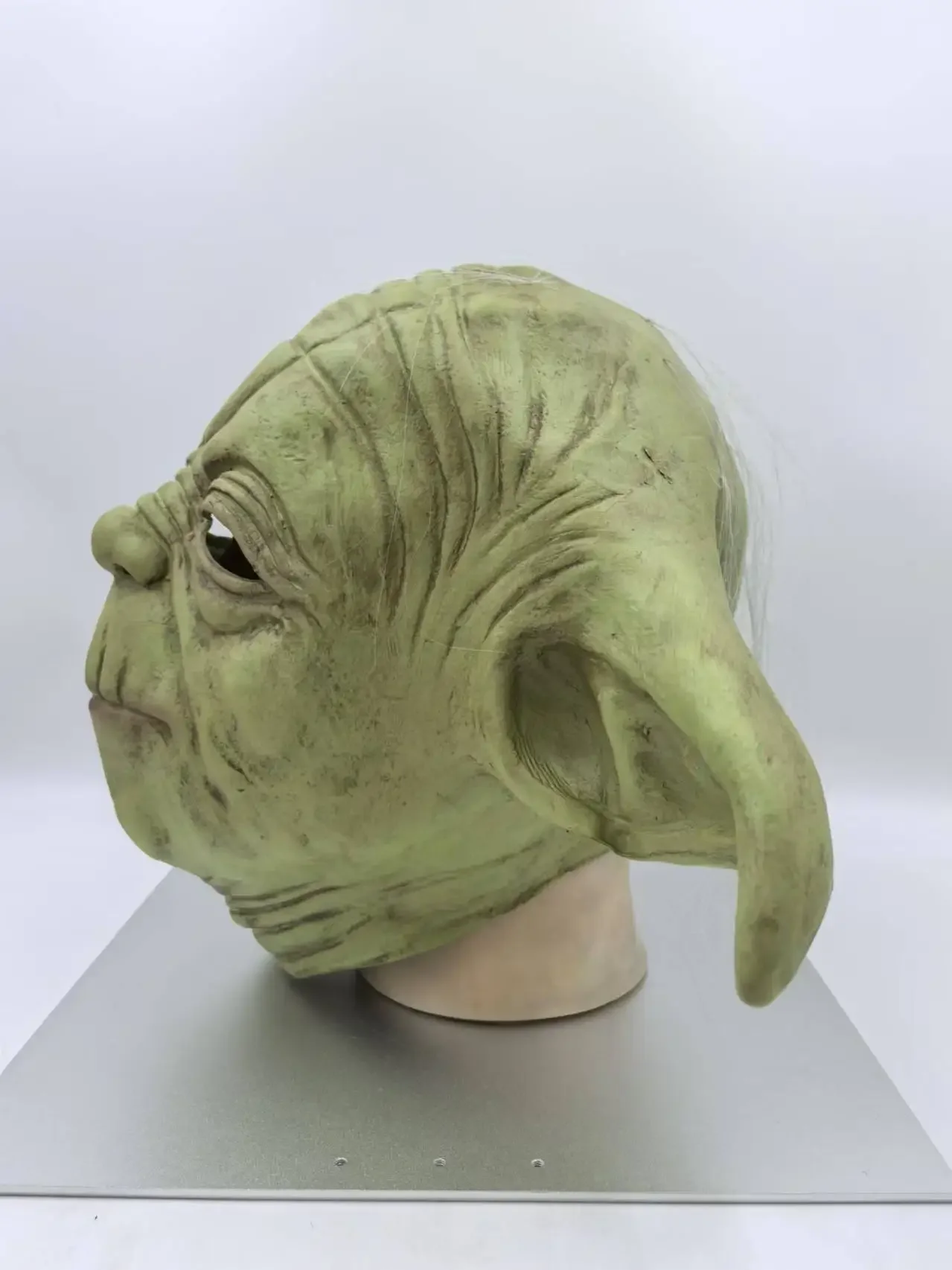 Master Yoda Mask Cosplay Costume Latex Helmet Halloween Party Carnival Props Accessories