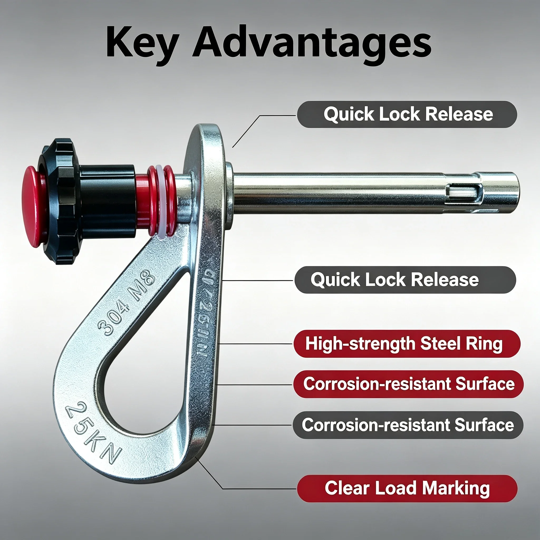 M8 304 Stainless Steel Detachable Expansion Anchor Bolt, Heavy Duty Climbing Frame Anchor Nail, Outdoor Wall Construction