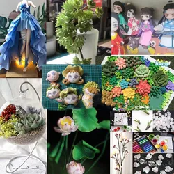 500g Crystal Transparent Resin Clay Diy Handmade Simulation Puppet Flower Art Succulent Plant-free Baking Material Handmade