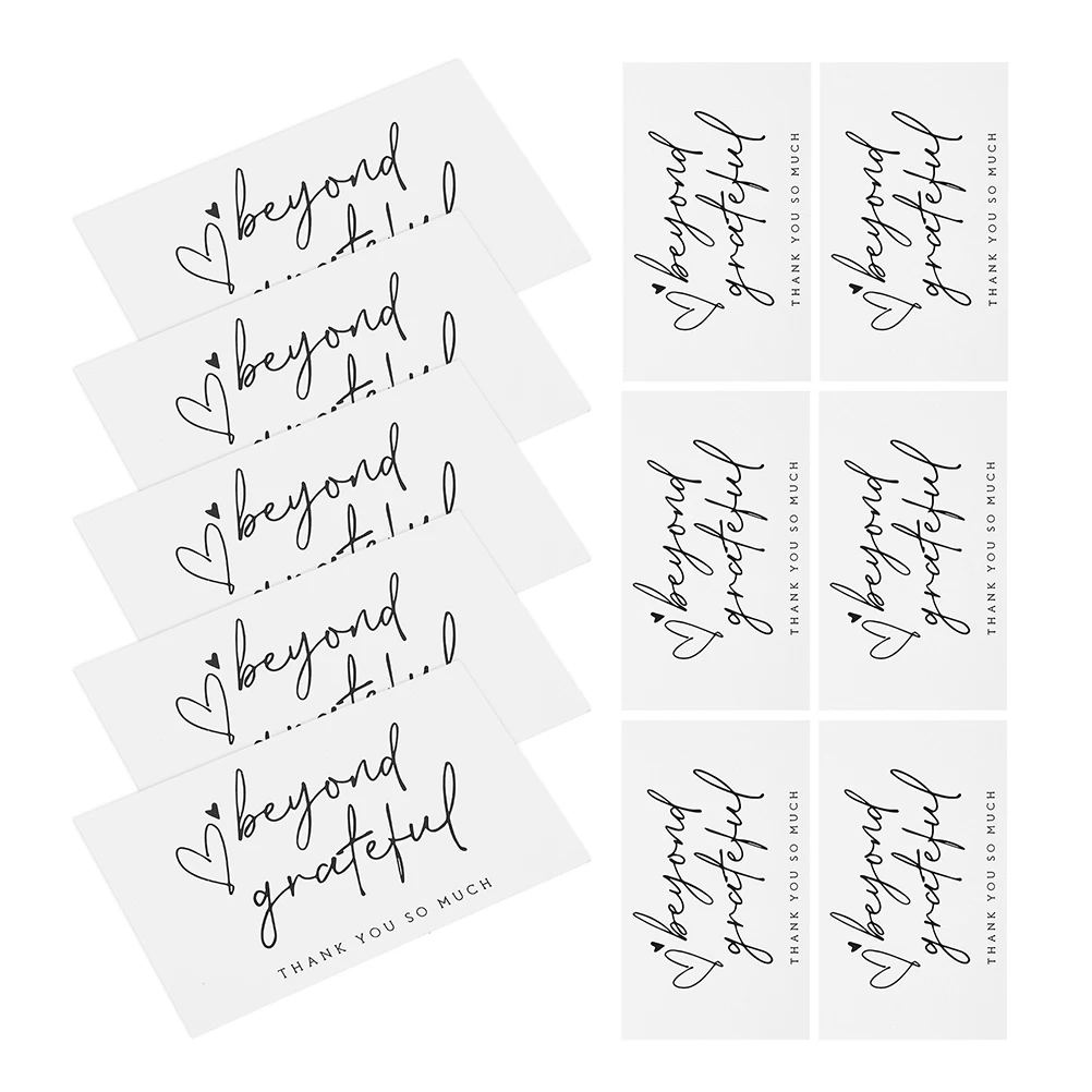 

150pcs Thank You White Gift Cards Envelope Decorative Paper Cards for Business Small Size Compact Design Elegant Appearance