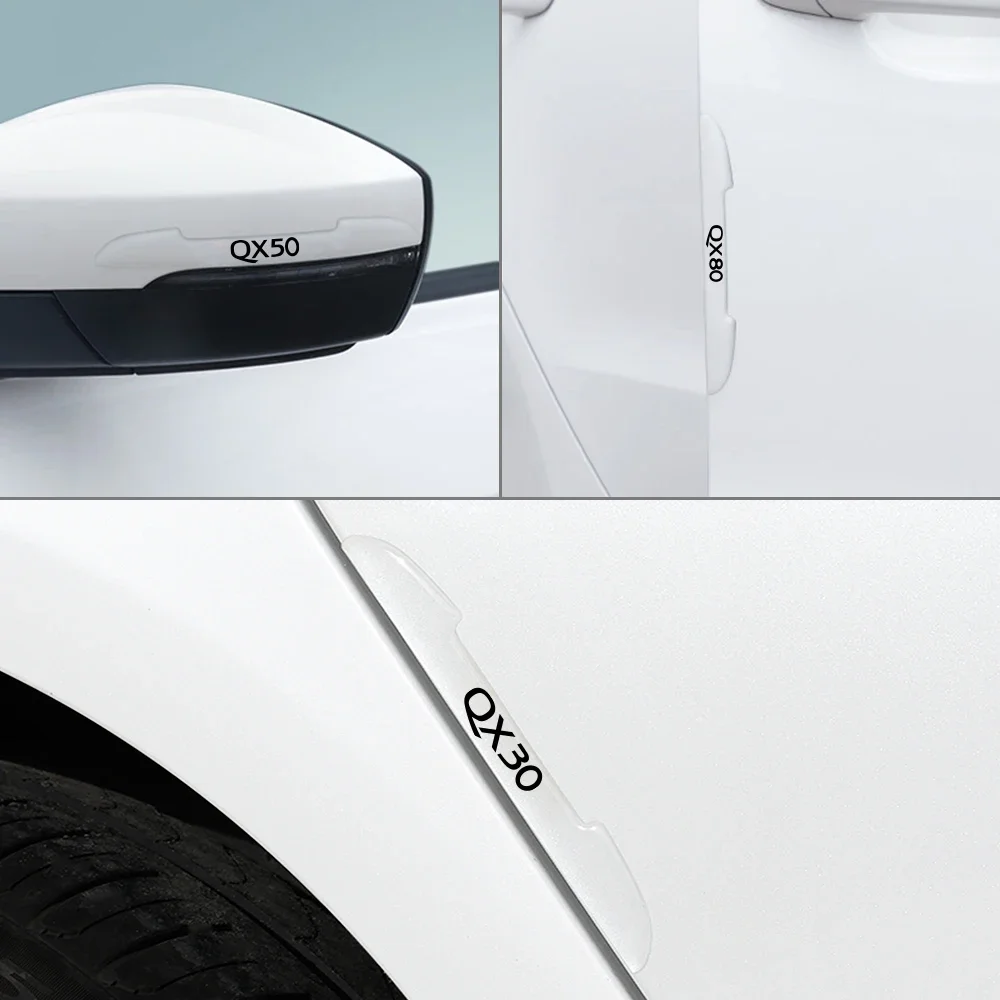Car Door Edge Protector Sticker Side Mirror Anti-collision Accessories For Infiniti Q50 QX60 Q30 QX70 QX50 QX30 QX80 Q70 Q60 IPL view 2