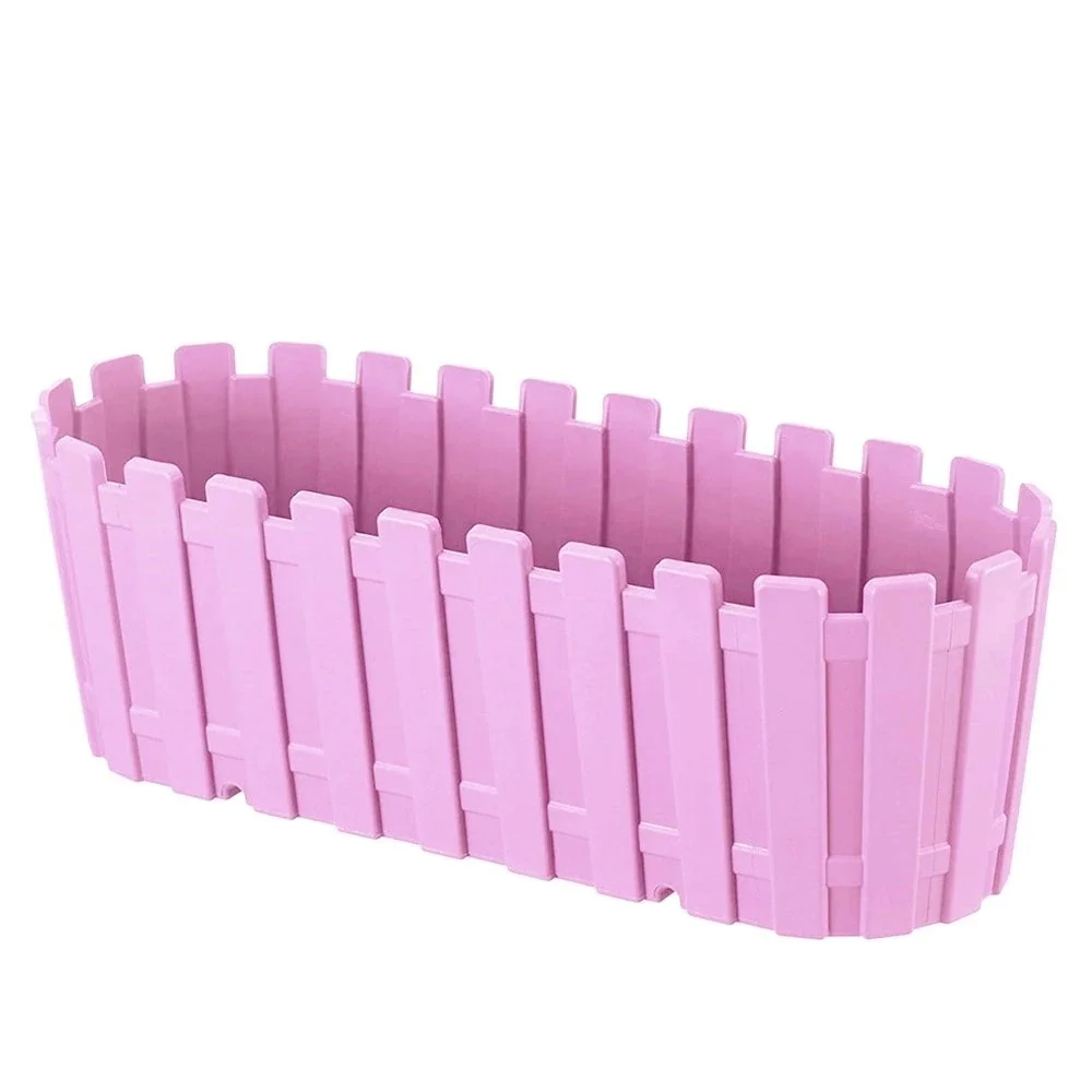 Acacia Fence Shape Balcony Flower Pot 40 Cm PINK Width: 39.0cm Width: 14.5 cm Yüksekliik: 12.5cm 5.5lt Package Content: 1 Pcs 5.5lt