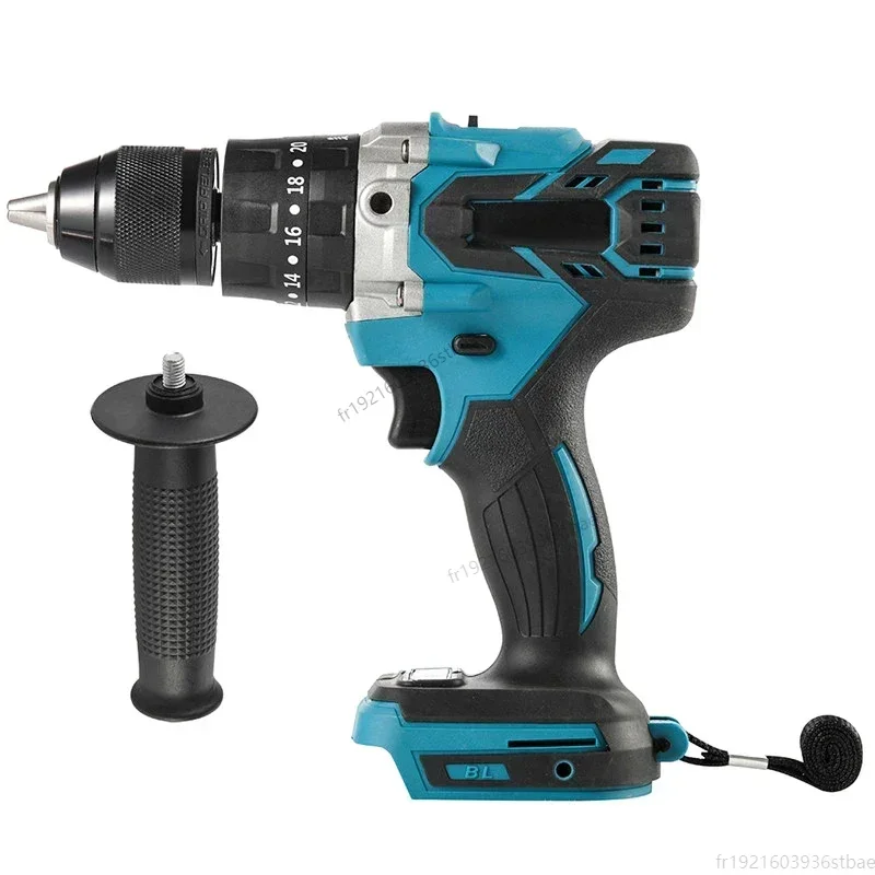 18V 13mm cordless impact drill, brushless handheld impact drill, screwdriver, Makita 18V drill body suitable for batteries